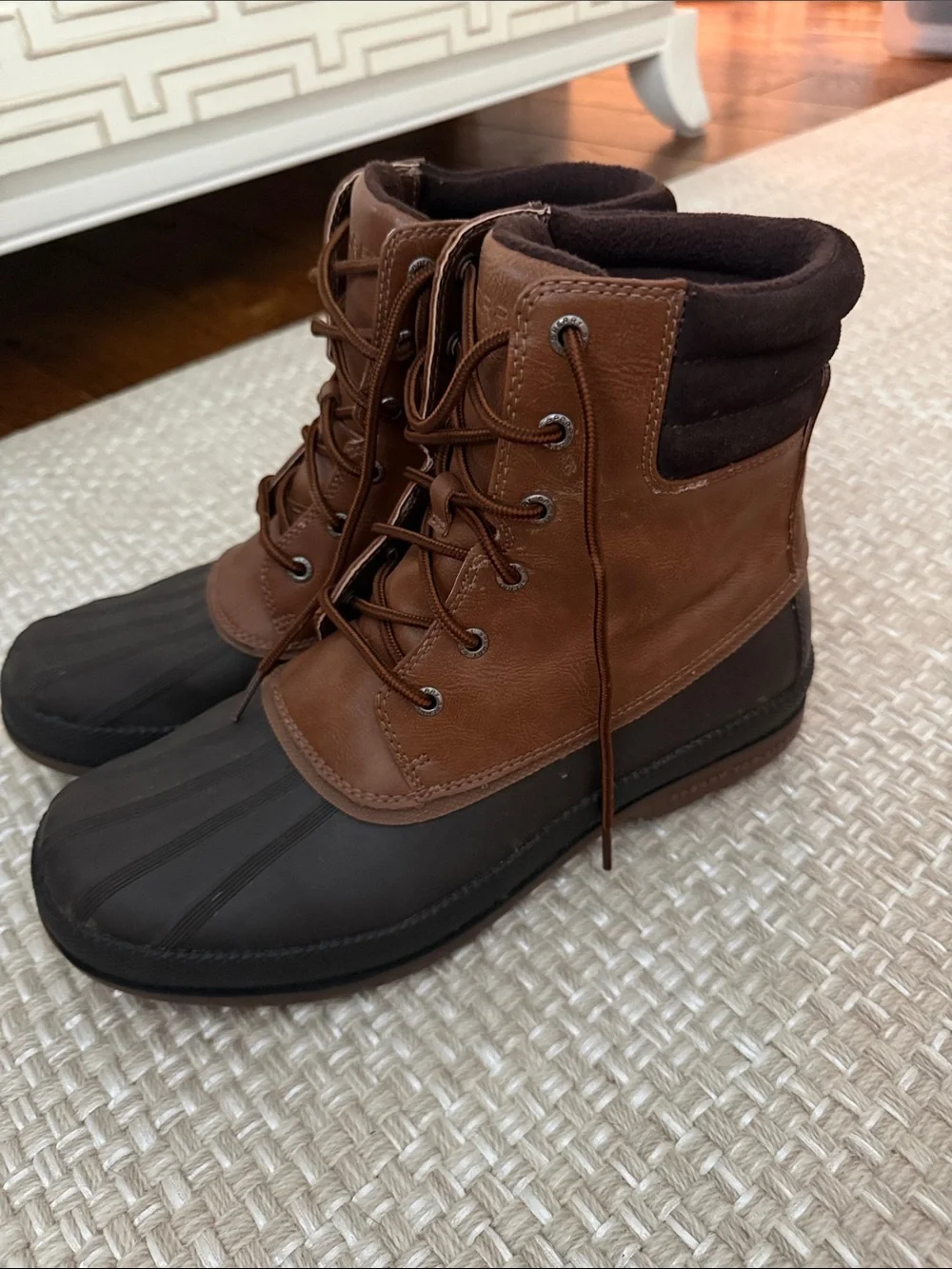 Sperry Brown and Dark Brown Men's Duck Boots